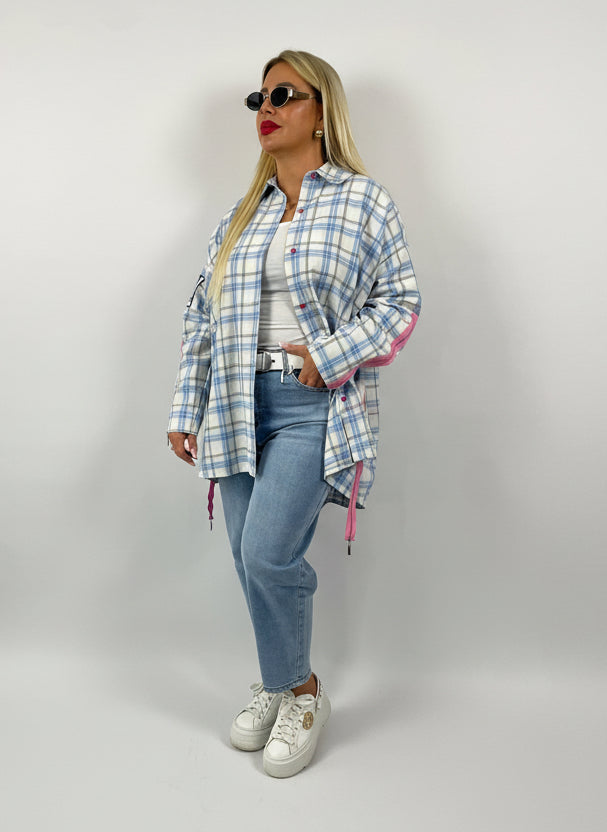 Oversize Bluse Karo