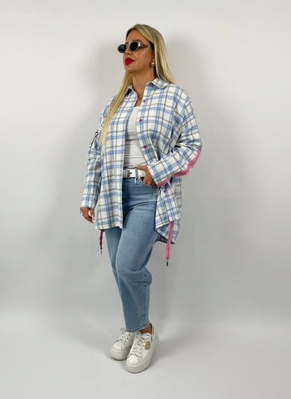 Oversize Bluse Karo