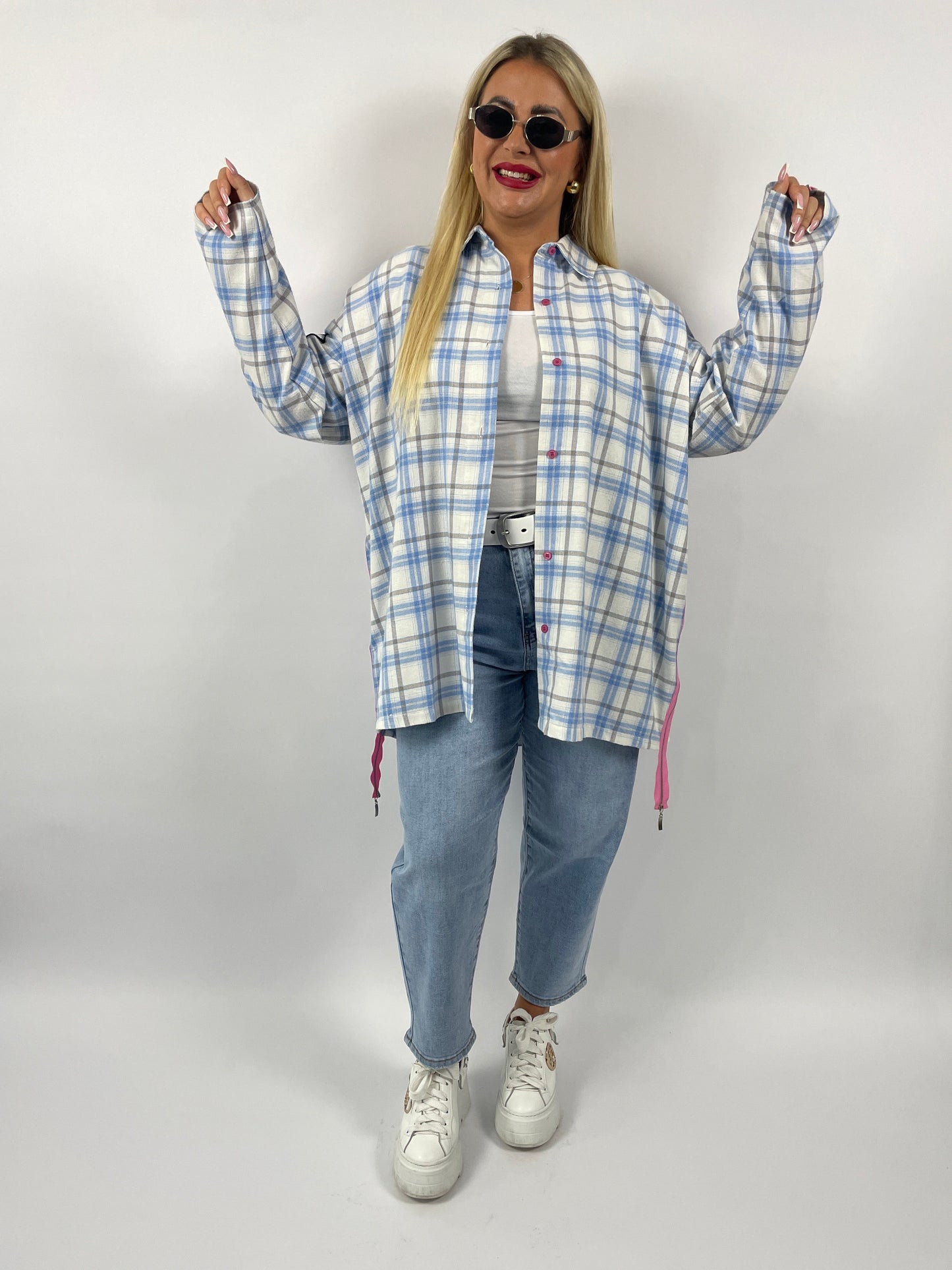 Oversize Bluse Karo