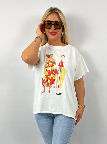 T-Shirt mit Fashion Print