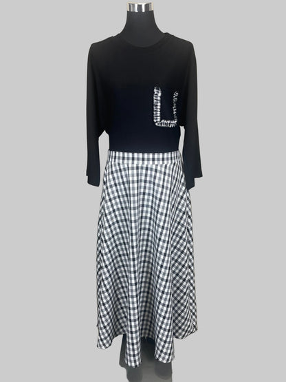 Kleid mit Vichy-Rock