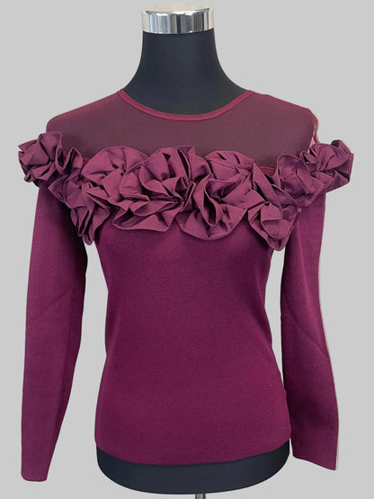 Bluse mit Volant