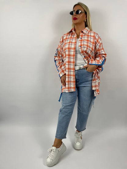 Oversize Bluse Karo