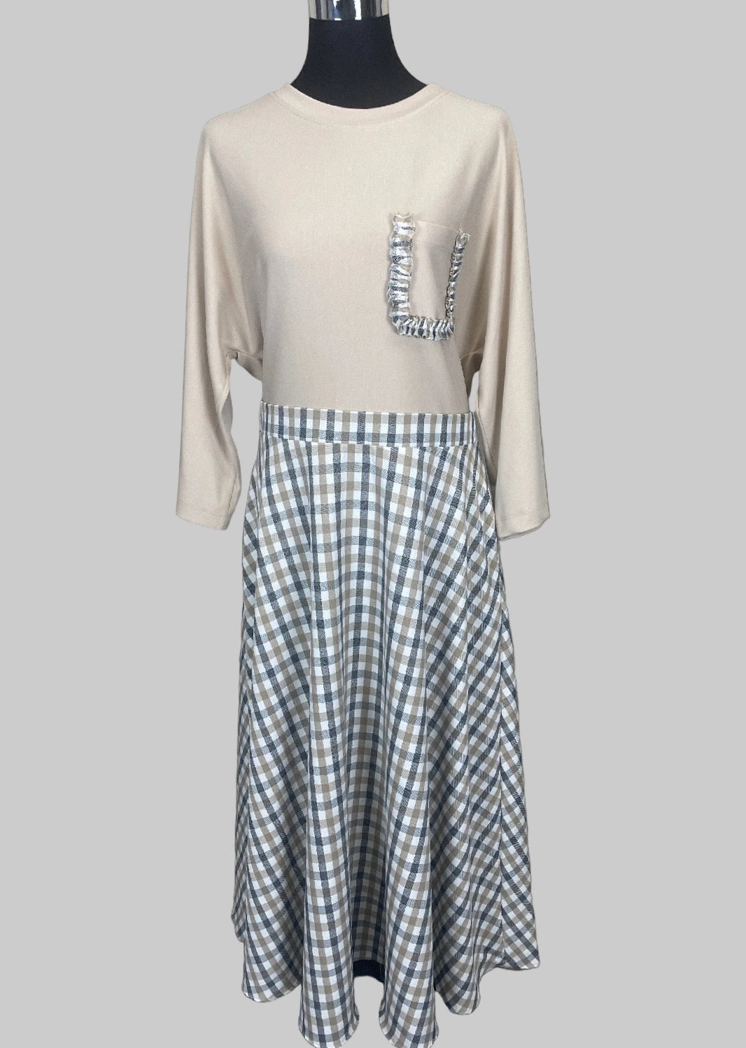 Kleid mit Vichy-Rock
