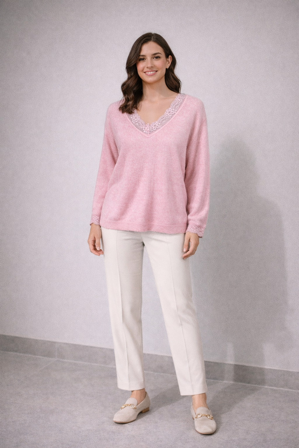 Pullover Spitze