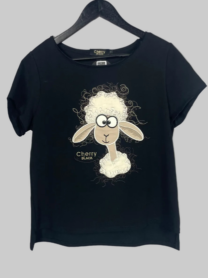 T-Shirt mit Schaf-Motiv